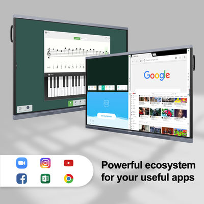 75'' H10 ODM 4K Android OPS Painel de exibição interativo Smart Board Monitor de tela sensível ao toque