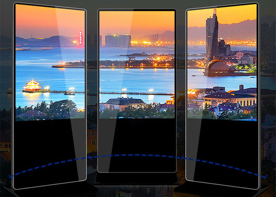 propaganda digital do signage de 55 polegadas com exposição do lcd do tela táctil para o sistema k exterior do androide da opção