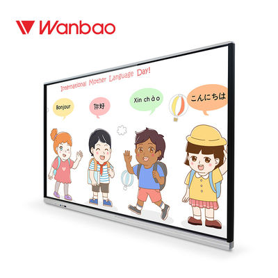 Do ponteiro ajustável interativo de Whiteboard do tela táctil de 65 polegadas crianças de ensino
