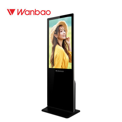 43-65inch Wifi ultra magro com suporte exterior de gerencio de vidro moderado da tevê de Digitas do anúncio assoalho de 65 polegadas que está o toque Kios do Lcd